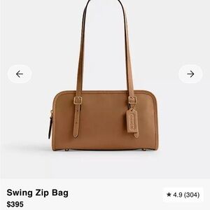 Coach Swing Zip Leather Shoulder Bag